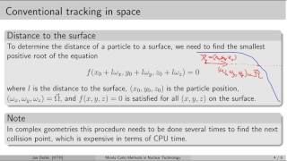 MC simulations:  8.2 Conventional tracking in space
