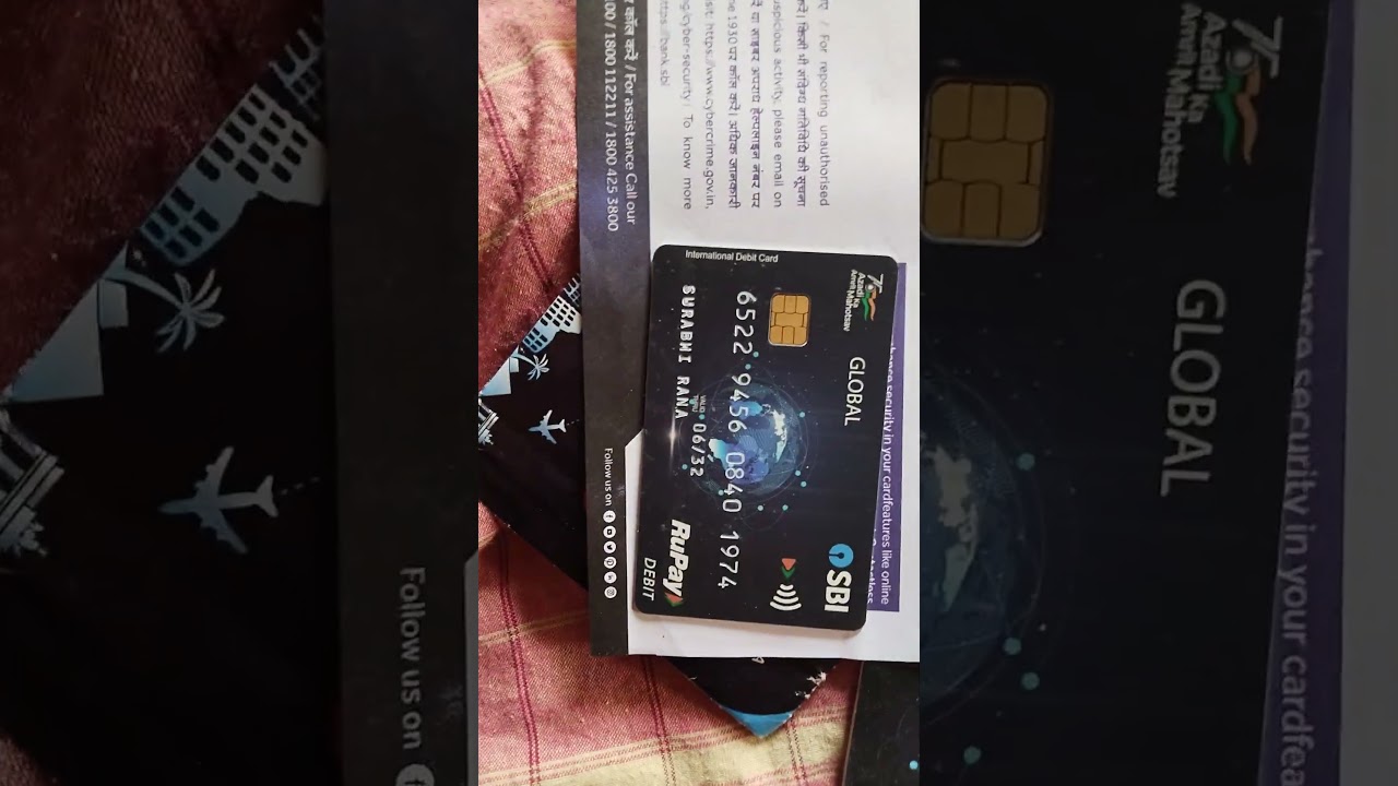State Bank of India Phisical Card Global Ncmc Rupay Debit Card Unboxing Welcome Kit
