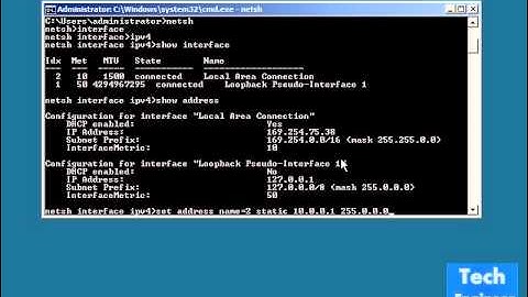 Set IP (Internet Protocol) Address in Windows Server Core 2008