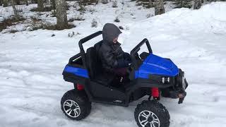 Extremely Powerful Kids Ride On Car Buggy 4X4 Winter Test