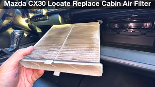 Athlete Statistics Mazda CX-30 How to locate and replace cabin air filter