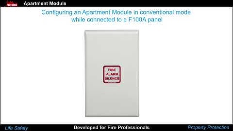 Apartment Module in Conventional Mode - F100A Fire Panel