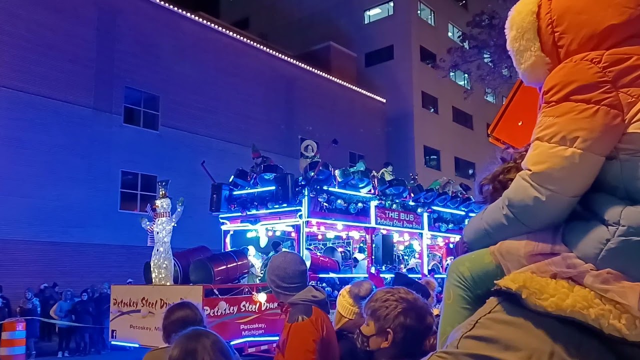 Petoskey Steel Drum Band at Silver Bells Parade, 2021! YouTube