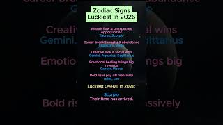 These Zodiac Signs Will Be UNFAIRLY Lucky in 2026… Are You One of Them? #zodiacsigns #astrology2026
