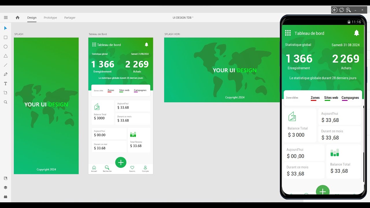 UI Design App Tableau de bord avec WinDev Mobile 25