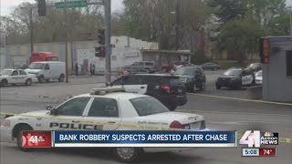 Bank robbery suspects arrested after chase