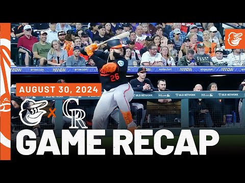 Orioles Vs Rockies Game Recap 8 30 24 MLB Highlights Baltimore Hqdefault