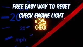 how to reset check engine light, free easy way! (revised)