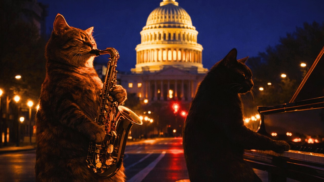 Jazz Cats  Groove Tonight: Deep Bass Jazz Weekend music Relaxing