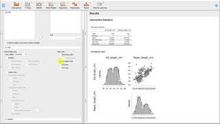 JASP Scatterplots (Penguins)
