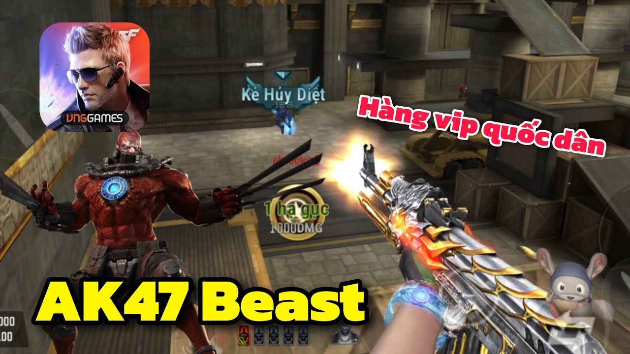 CF Mobile - Thử Cầm AK-47 Beast Con Hàng VIP Quốc Dân Săn Zombie.