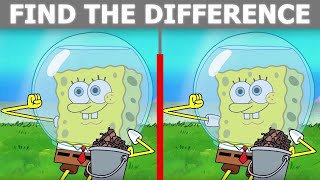 SPONGEBOB - ONLY FOR GENIUSES - FIND 3 DIFFERENCES