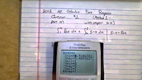 AP Calculus 2012 Released Free Response Q2 part a x