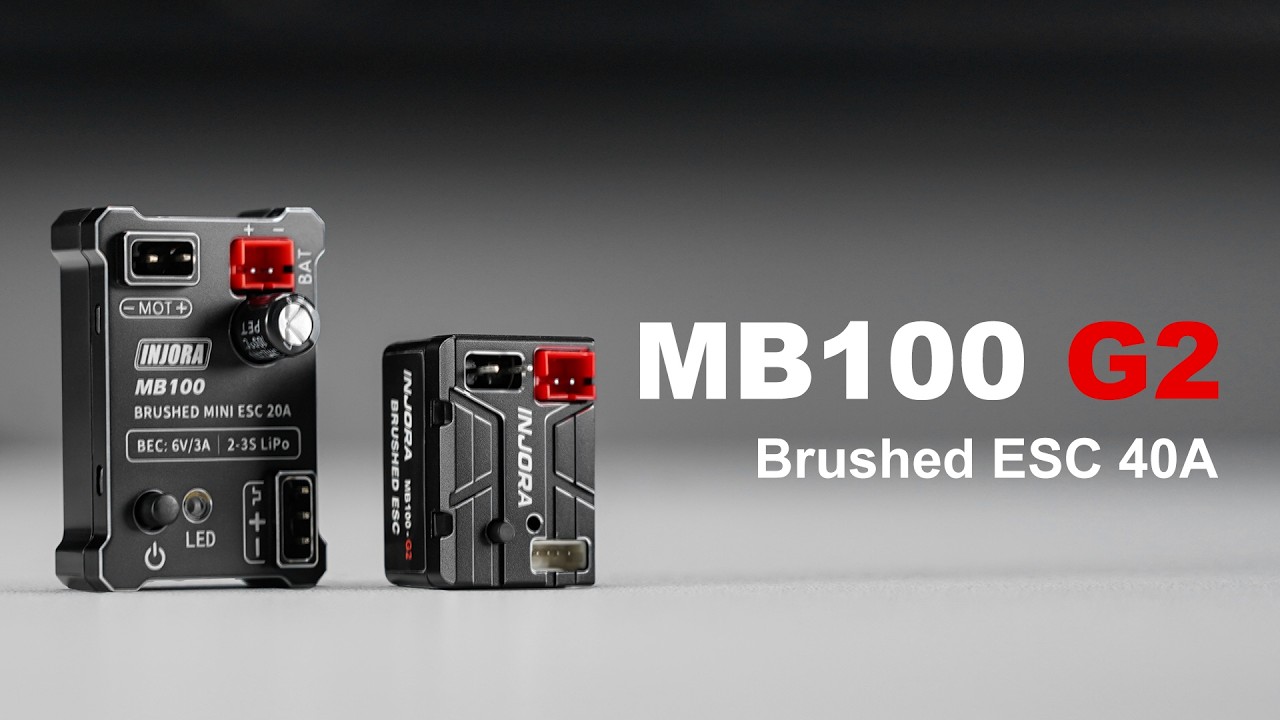 ESC brossé étanche Injora MB100 G2 40A pour crawlers 1/24 et 1/18 ESC brossé étanche Injora MB100 G2 40A pour crawlers 1/24 et 1/18