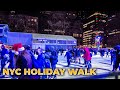 NYC Christmas✨Walking Bryant Park, Times Square, 5th Avenue, Rockefeller Center in December 2021