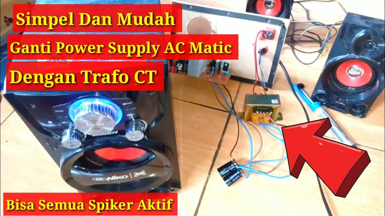 Cara ganti power supply AC matic di ganti dengan trafo CT/bisa @AvutKC