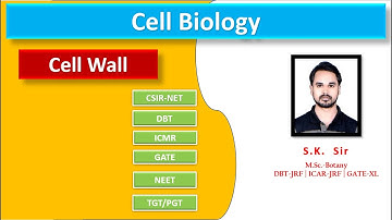 Cell Wall || Cell Biology || CSIR NET || GATE || DBT || NEET || CBSE || PGT/TGT || GIC | #sk_sir