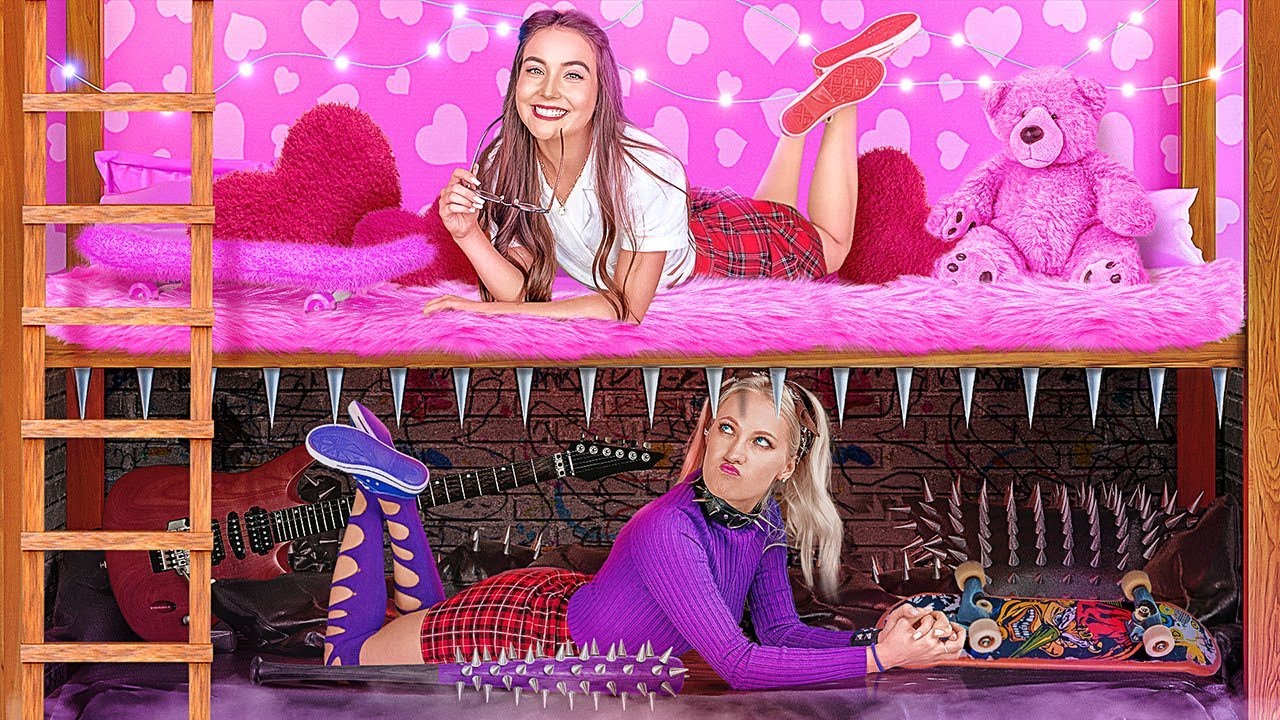 RENOVARE INTERIOARĂ: FATA BUNĂ VS REA || Creații negre și roz & DIY-uri pentru casă, marca 123 GO!