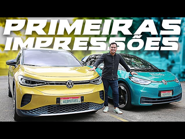 Video: Volkswagen ID.3 e ID.4 ⚡EXCLUSIVO Primeiras Impressões😱 VW ID.3 e ID.4 SURPREENDERAM no TEST DRIVE?