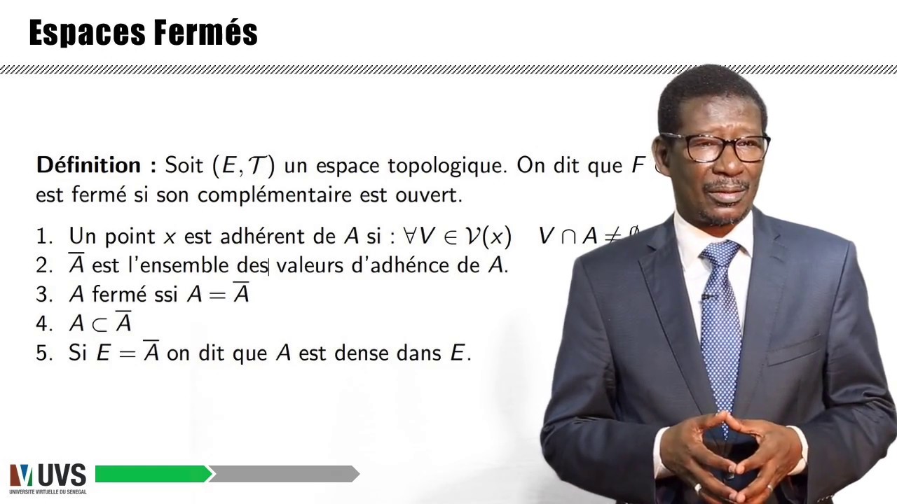 UVS Cours De Topologie Du Pr Mary Teuw Niane YouTube