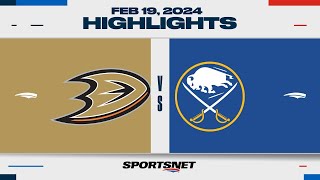 NHL Highlights | Ducks vs. Sabres - February 19, 2024