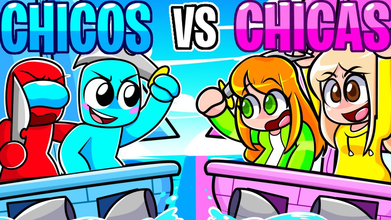 Barco de CHICAS VS Barco de CHICOS en Roblox!
