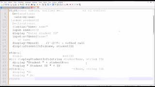 CIS125 Method with multiple parameters - no return value