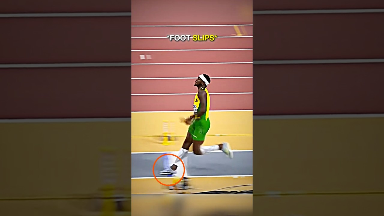 He almost accidentally broke the World Record😭 #longjump #trackandfield #athletics