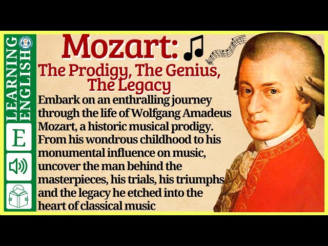 Learn English through Story ⭐ Level 3 –  Mozart – Graded Reader | WooEnglish class=