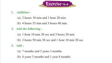 EXERCISE 6.6 PSEB 5TH MATHS CHAPTER 6 MEASUREMENT PUNJAB SCHOOL EDUCATION BOARD 5TH MATHS PUNJAB