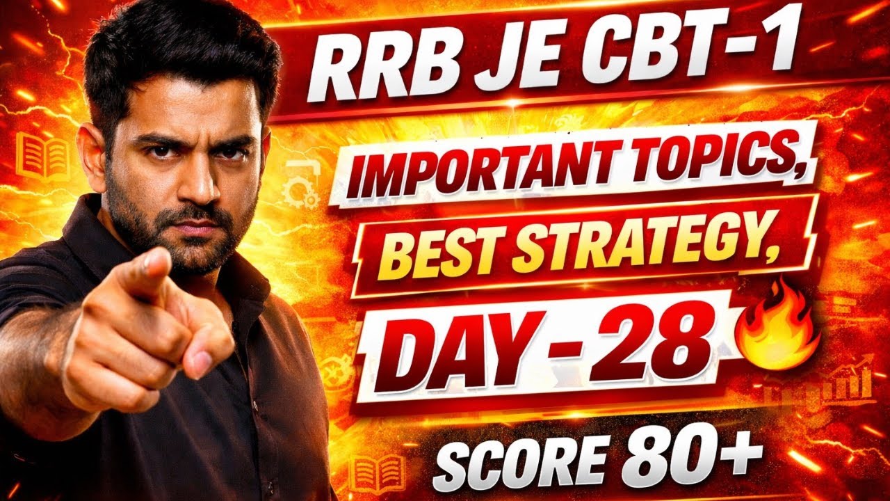 Revision Aise Karo  | Crack RRB JE2025  in 1st Attempt 💪 | Day 28 | Daily Target| Score 80+ Marks