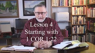The Foolishness of God, Less 4 on 1 COR 1:22-29