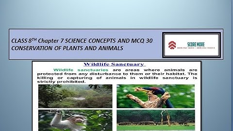 CLASS 8th Chapter 7 SCIENCE CONSERVATION OF PLANTS AND ANIMALS CONCEPTS AND MCQ 30