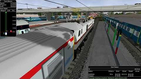 Howrah _ Ranchi Shatabdi Express in MSTS open rail