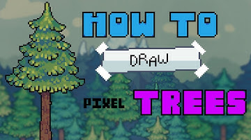 How to make easy Pixel Art TREES - Pixel Art Tutorial