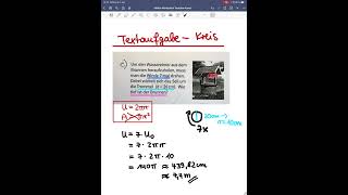 Textaufgabe Kreis #mathe #abi #Shorts #Viral #mathetrick #MatheArbeit #MatheTipps #leichterklärt