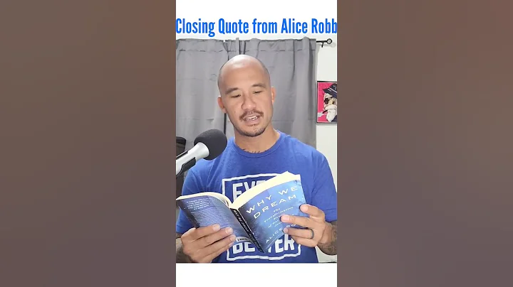 Closing Quote from Alice Robb's book Why We Dream ...