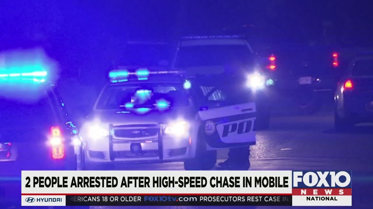 Two arrested after high-speed chase in Mobile - YouTube