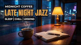 Late Night Coffee Shop Ambience ☕ Soft Jazz & Rainy Midnight for Relaxing, Study | Velvet Jazz screenshot 3