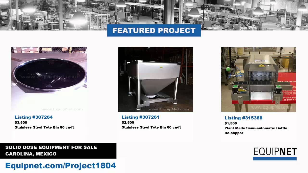 Solid Dose Equipment for Sale