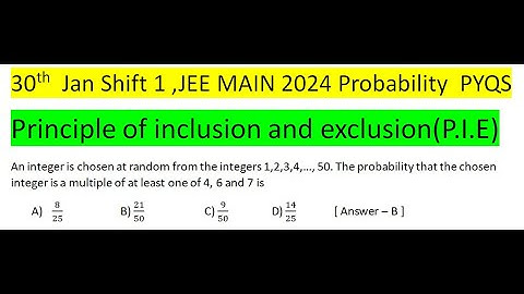 An integer is chosen at random from the integers 1,2,3,4,…, 50. The probability that the chosen inte
