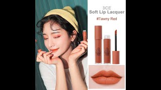 Son Kem 3CE Soft Lip Lacquer  TAWNY RED Cam Đất , Màu trend luôn screenshot 4