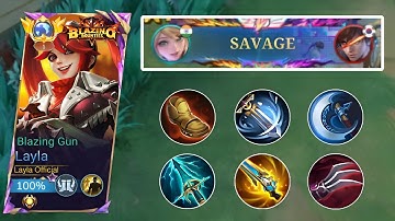SAVAGE!! LAYLA NEW BROKEN BUILD IS FINALLY HERE!! 🔥 (recommended build and emblem) - MLBB