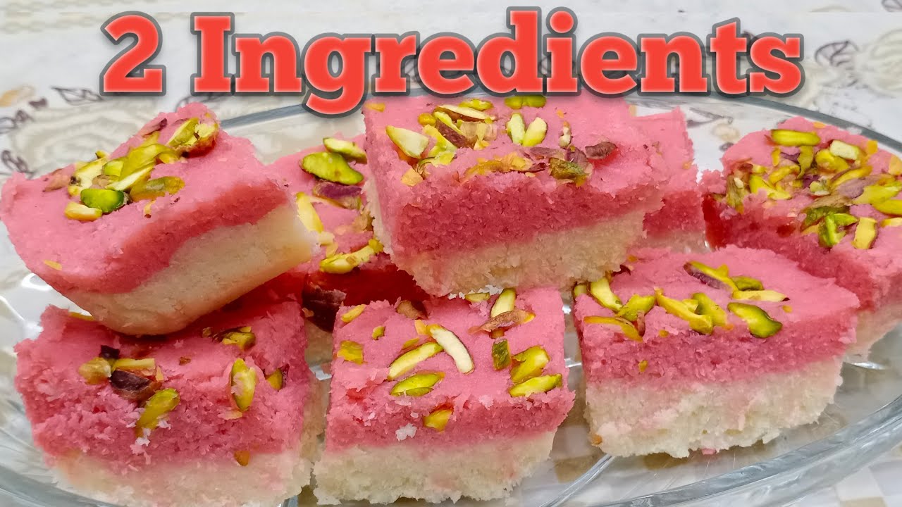 Coconut Barfi Recipe Dry Coconut Burfi Homemade Barfi Kobbari