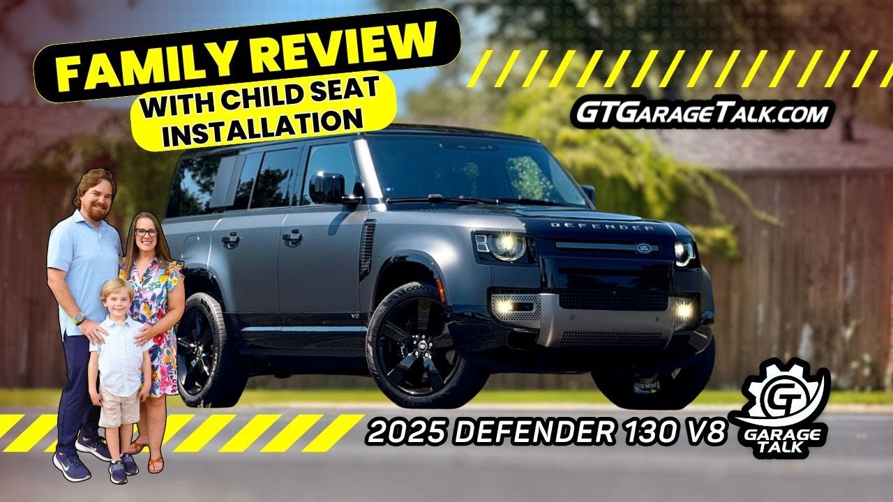 2025 Defender V8 130 // Family Review with Child Seat Installation