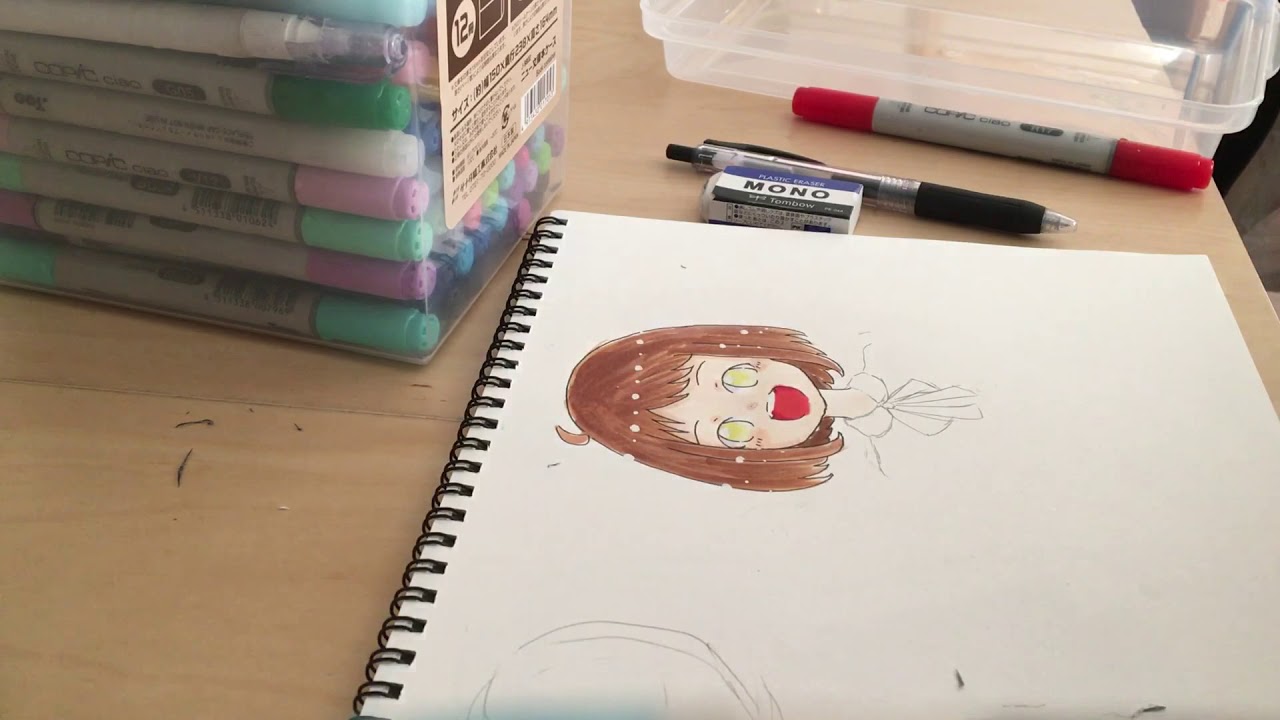 Sarasaでペン入れして塗ってみた Youtube