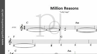 Million Reasons ♪ Lady Gaga | Partitura Million Reasons ♪ Lady Gaga | Partitura