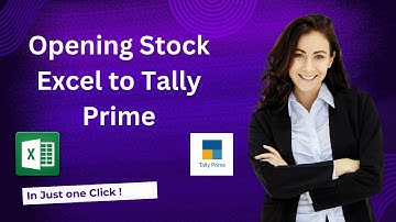 Import Opening Stock Excel to Tally Prime | Hindi