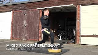 KB Mixed Rack Suitcase Front Foot Elevated Split Squat - UNCLE MUSCLE Exercise Library