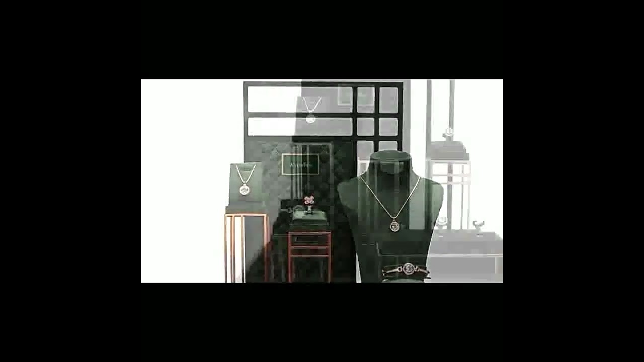 Popular Dark Green Gold Stainless Steel Jewelry Display Stands 